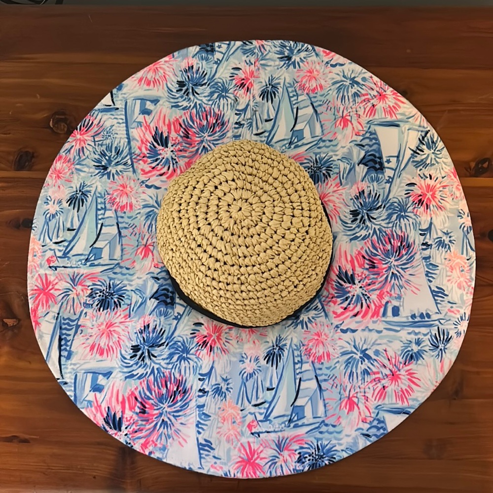 Lilly Pulitzer Floppy Beach Hat - Sea to Shining Sea - OS